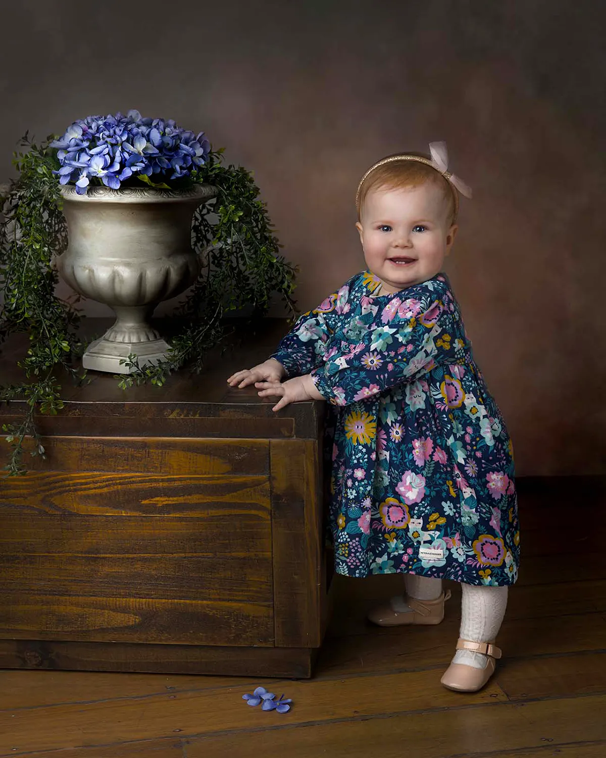 Toddler and milestone photography session at Photo Hive studio in Auckland